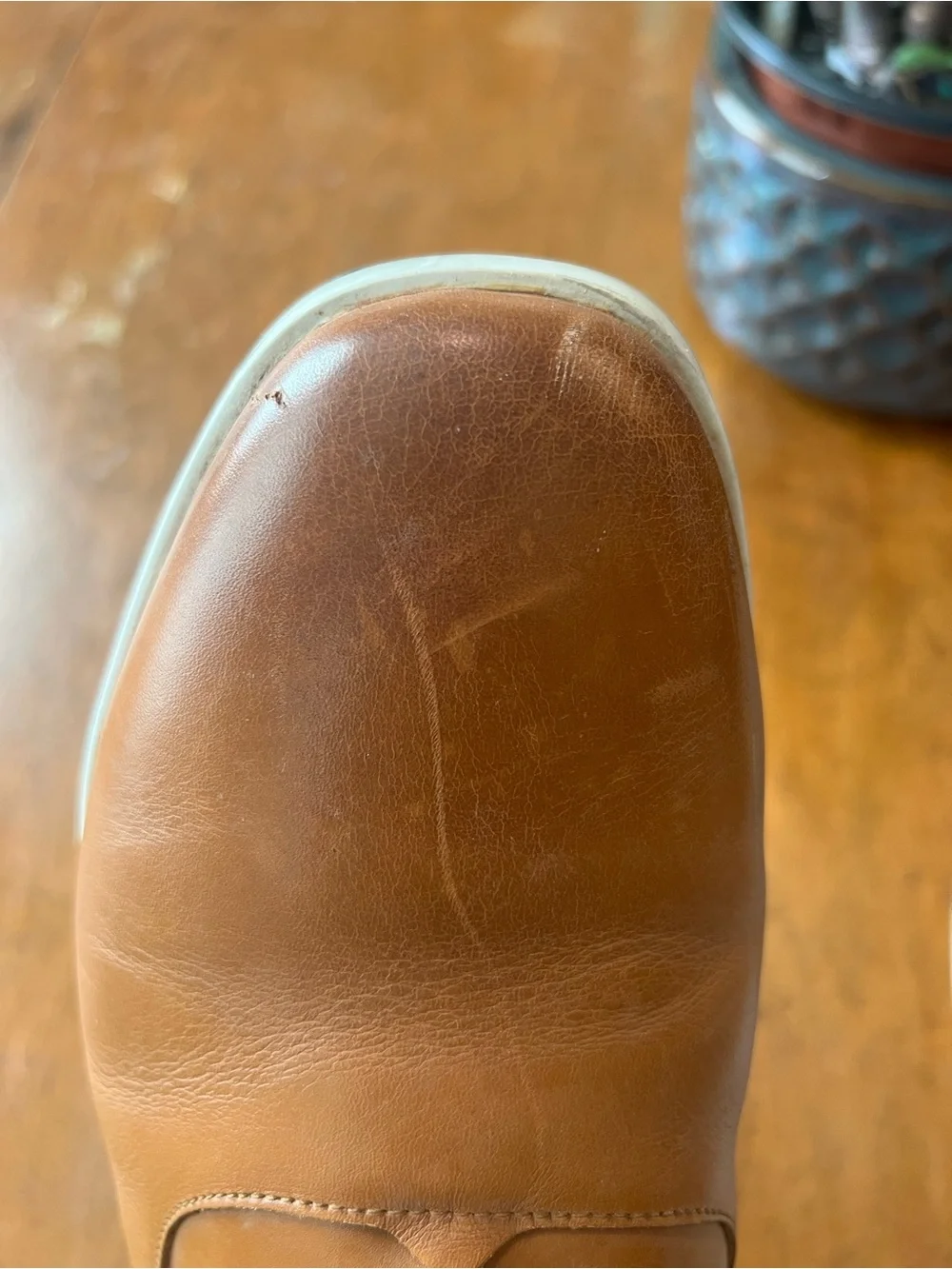 Wolf & Shepherd Men’s Brown Leather Dress Shoes Size 11 Comfort Oxford Portugal